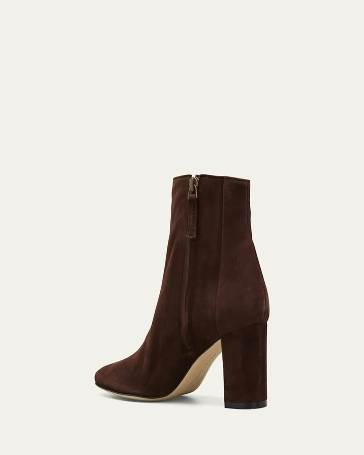 Rosie Suede Zip Ankle Booties - Image 5