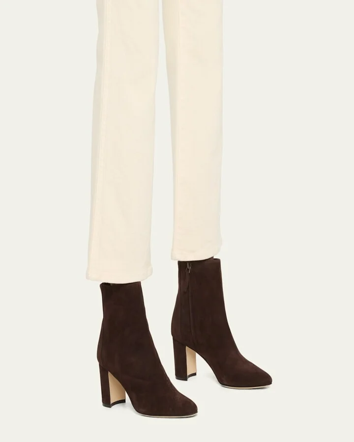 Rosie Suede Zip Ankle Booties - Image 9