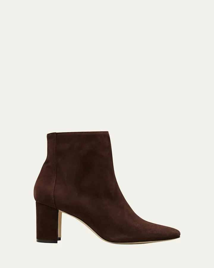 Rosie Suede Zip Ankle Booties