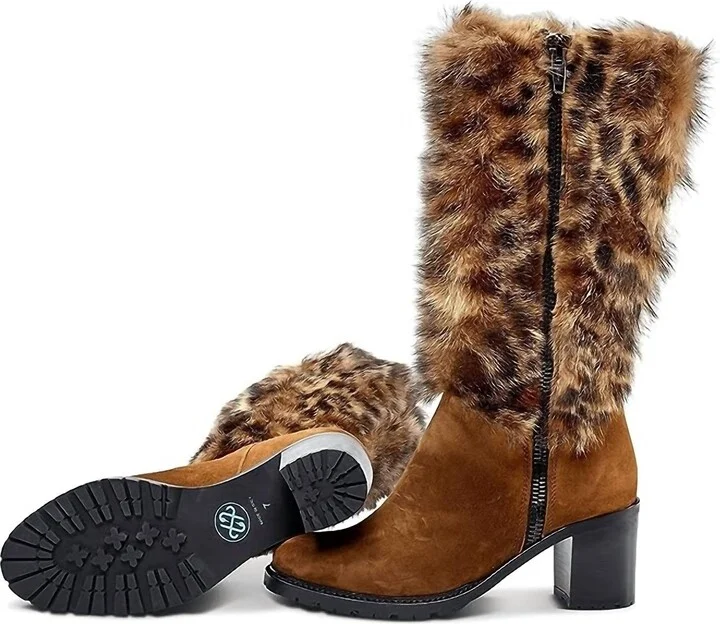 Rosina Heeled Boots In Leopard