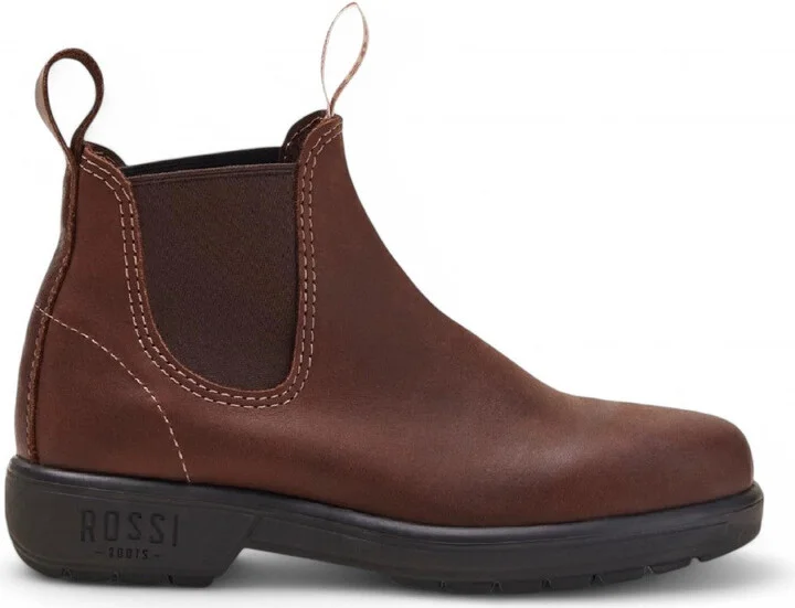 Rossi 303 Endura Redwood Brown Leather Chelsea Boots