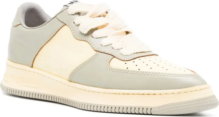 Rosy pointed-toe leather sneakers - Image 2