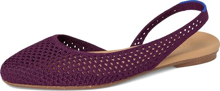 Rothy's The Almond Slingback Women's Slip-on Dress Shoes Plum Mesh : 6 M - Image 5