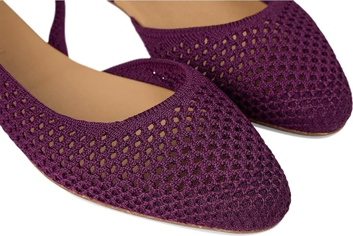 Rothy's The Almond Slingback Women's Slip-on Dress Shoes Plum Mesh : 6 M - Image 7