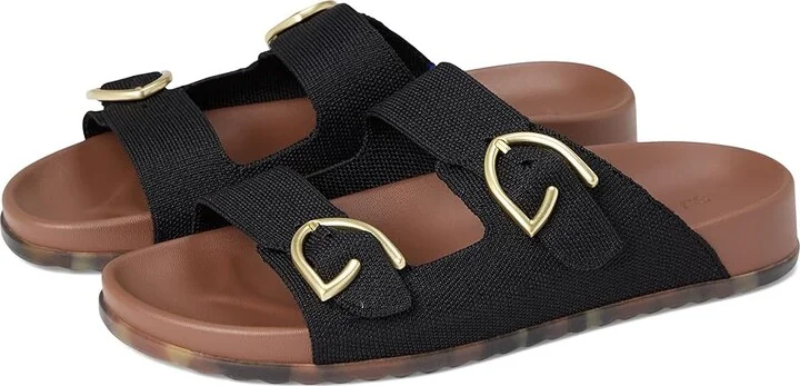 Rothy's The Buckle Slide Women's Sandals Black : 11 M, Synthetic