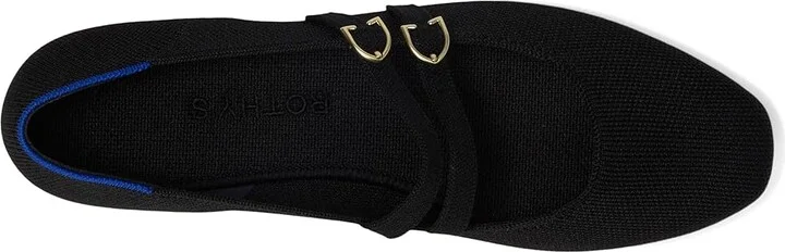 Rothy's The Double Buckle Mary Jane Women's Dress Flat Shoes Black : 6 M - Image 2