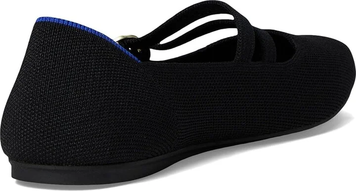 Rothy's The Double Buckle Mary Jane Women's Dress Flat Shoes Black : 6 M - Image 4