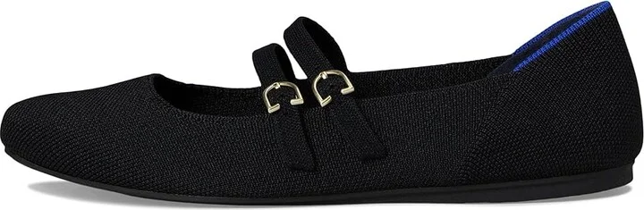 Rothy's The Double Buckle Mary Jane Women's Dress Flat Shoes Black : 6 M - Image 6