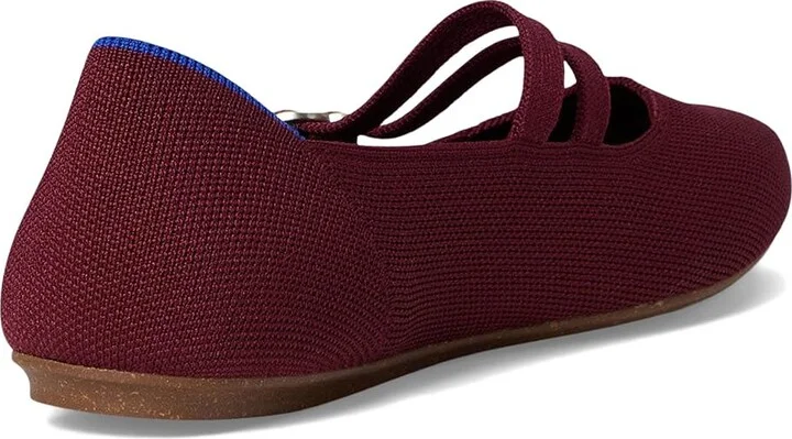 Rothy's The Double Buckle Mary Jane Women's Dress Flat Shoes Cabernet : 5 M - Image 4