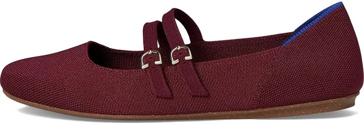 Rothy's The Double Buckle Mary Jane Women's Dress Flat Shoes Cabernet : 5 M - Image 6