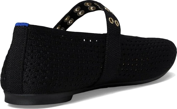 Rothy's The Max Buckle Mary Jane Women's Dress Flat Shoes Black Mesh : 7.5 M - Image 4