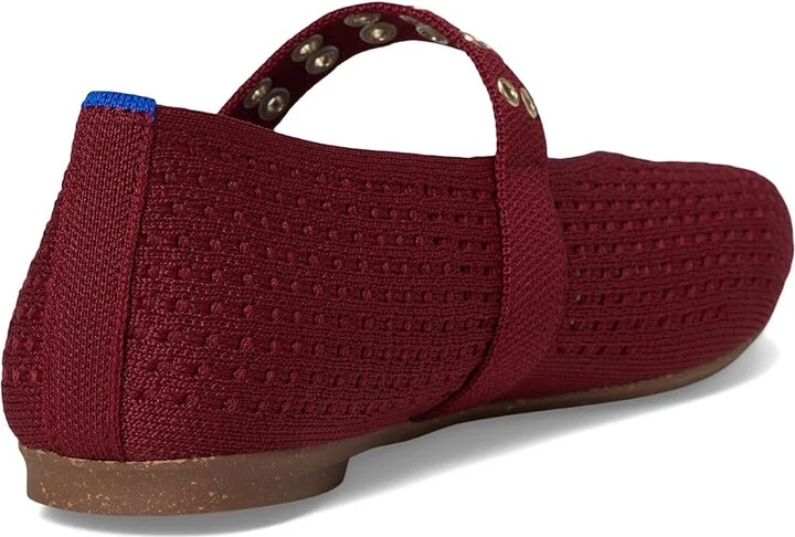 Rothy's The Max Buckle Mary Jane Women's Dress Flat Shoes Ruby Mesh : 8.5 M - Image 4