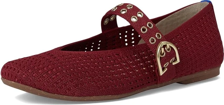 Rothy's The Max Buckle Mary Jane Women's Dress Flat Shoes Ruby Mesh : 8.5 M - Image 5