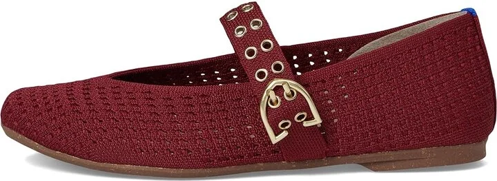 Rothy's The Max Buckle Mary Jane Women's Dress Flat Shoes Ruby Mesh : 8.5 M - Image 6