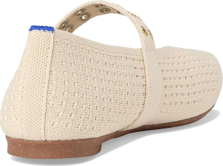 Rothy's The Max Buckle Mary Jane Women's Dress Flat Shoes White Mesh : 9.5 M - Image 4