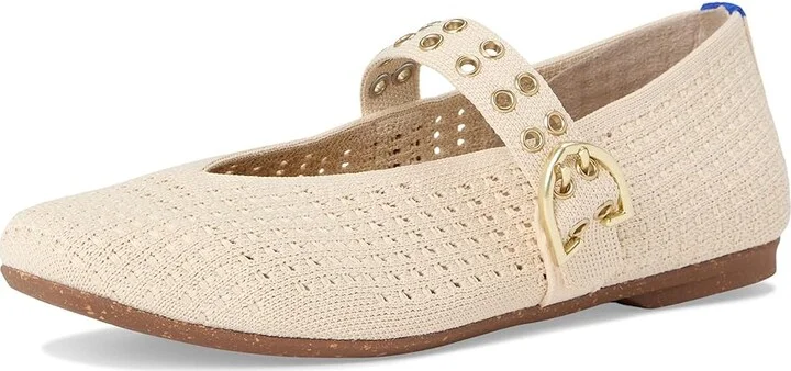 Rothy's The Max Buckle Mary Jane Women's Dress Flat Shoes White Mesh : 9.5 M - Image 5