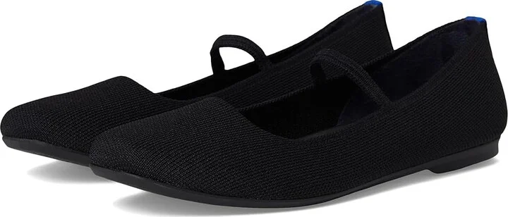 Rothy's The Max Square Mary Jane Women's Dress Flat Shoes Black : 10 M, Synthetic