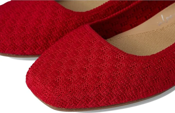 Rothy's The Max Square Mary Jane Women's Dress Flat Shoes Red Crisp Basketweave : 7.5 M, Synthetic - Image 7