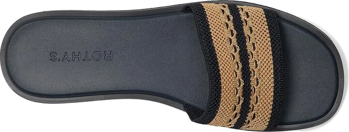 Rothy's The Slide Sandals Women's Sandals Gilded Crochet : 7.5 M, Synthetic - Image 2
