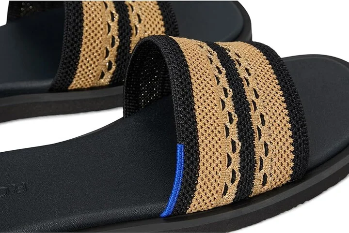 Rothy's The Slide Sandals Women's Sandals Gilded Crochet : 7.5 M, Synthetic - Image 7