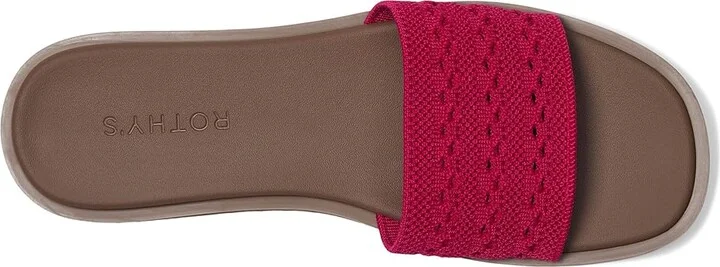 Rothy's The Slide Sandals Women's Sandals Rouge Crochet : 10.5 M, Synthetic - Image 2