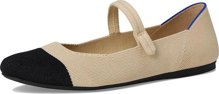 Rothy's The Square Mary Jane Women's Dress Flat Shoes Cream Captoe : 8.5 M, Synthetic - Image 5