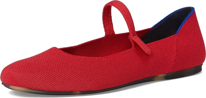 Rothy's The Square Mary Jane Women's Dress Flat Shoes Lollipop Red : 8 M, Synthetic - Image 5