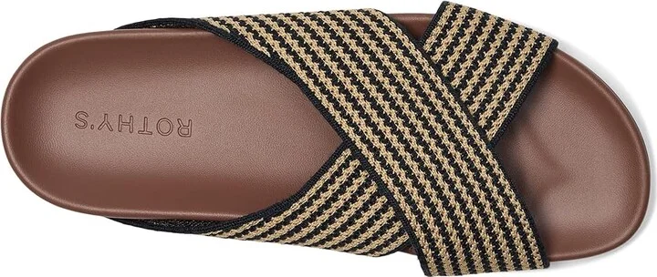 Rothy's The Weekend Slide Women's Sandals Toffee Stripe : 7.5 M, Synthetic - Image 2
