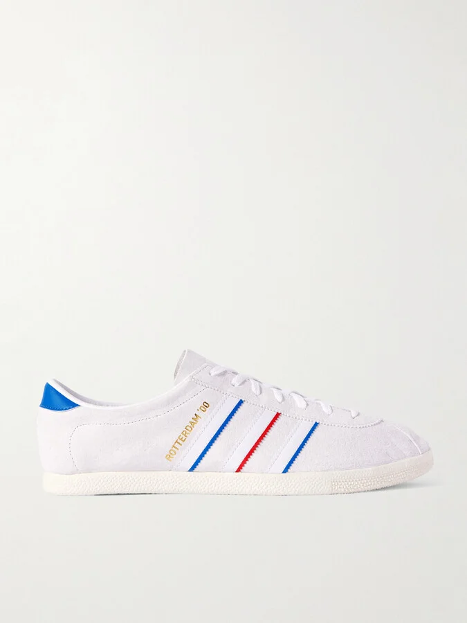 Rotterdam 00 Leather-Trimmed Suede Sneakers
