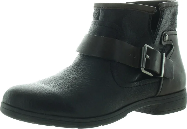 Rough Womens Leather Ankle Booties