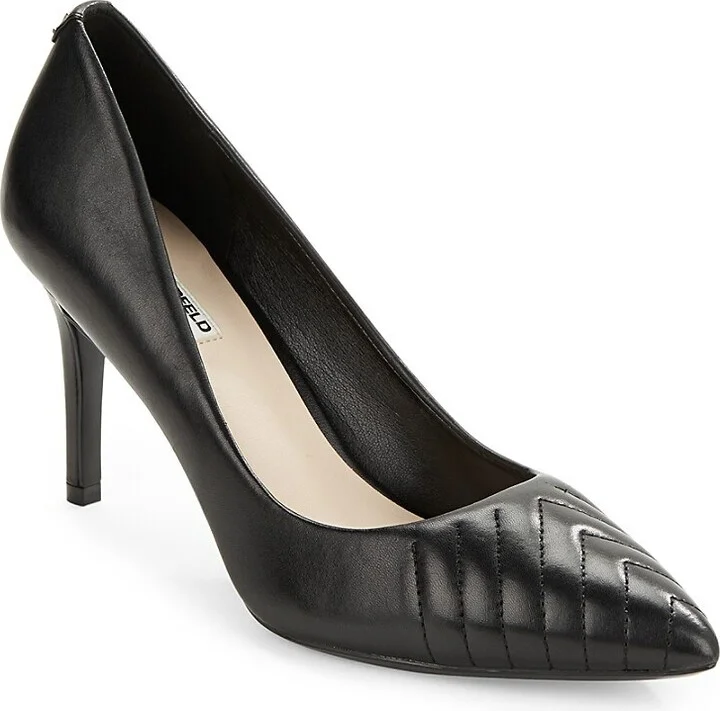 Roulle Textured Leather Pumps - Image 2