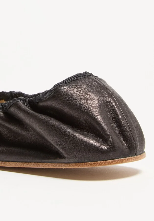 Round ballet flat in leather - Image 6