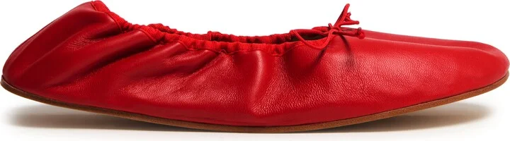 Round ballet flat in leather - Image 8