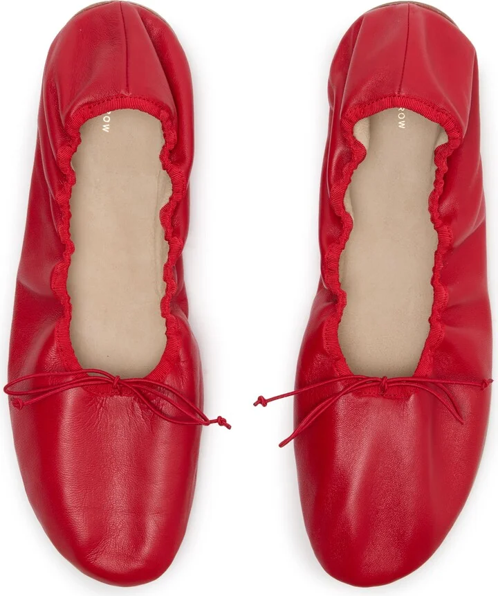 Round ballet flat in leather - Image 11