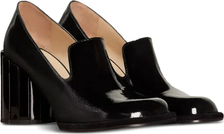 Round Heel Patent-Leather Loafers - Image 2