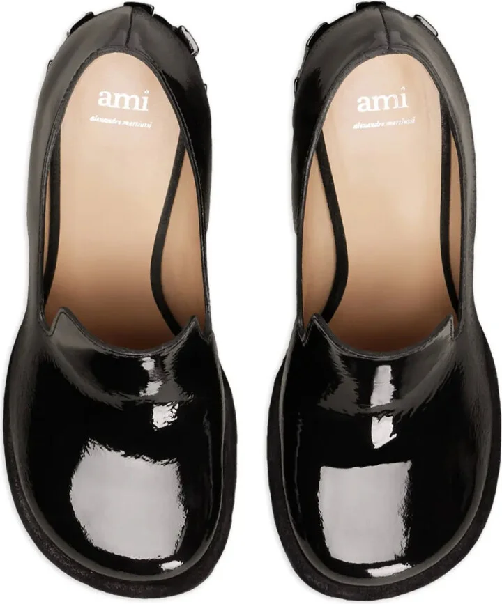 Round Heel Patent-Leather Loafers - Image 4