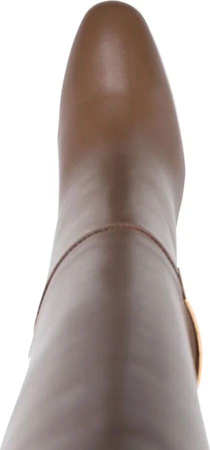 Round-Toe 100mm Leather Boots - Image 4