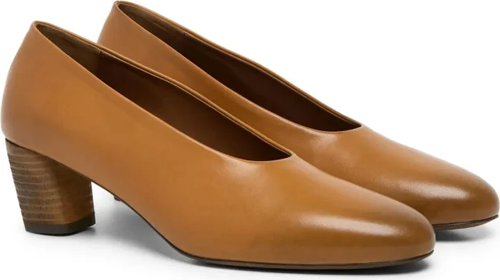 Round-Toe 50mm Leather Pumps - Image 2