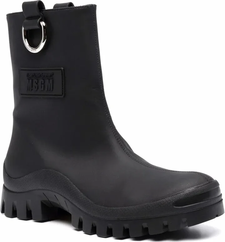 Round-Toe Ankle Leather Boots - Image 2