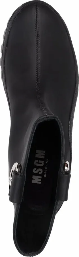 Round-Toe Ankle Leather Boots - Image 4
