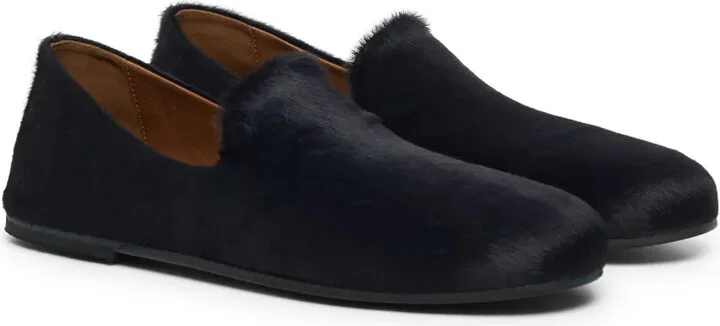 Round-Toe Calf-Hair Loafers - Image 2