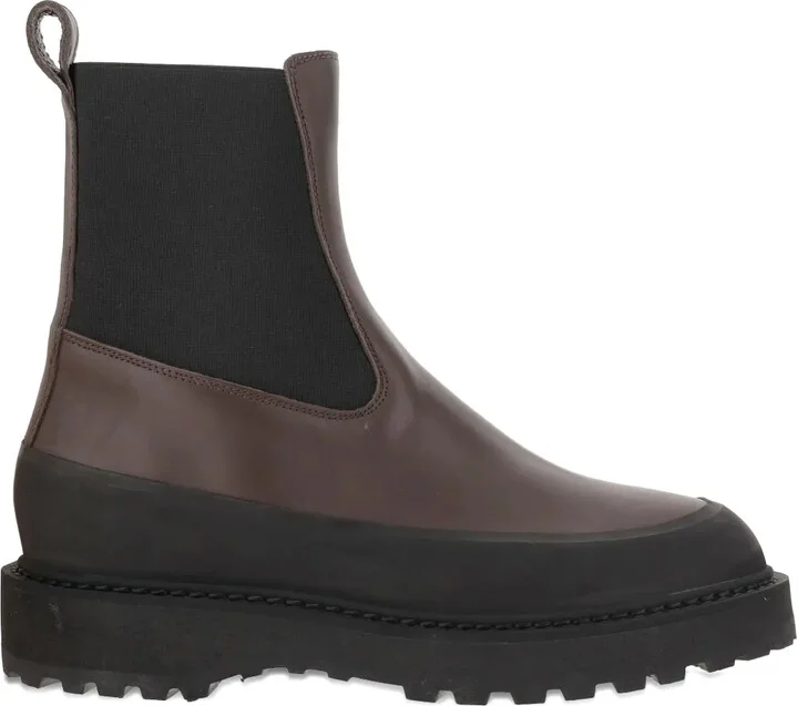 Round-Toe Chunky-Sole Chelsea Boots