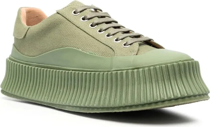 Round-Toe Chunky-Sole Sneakers - Image 2