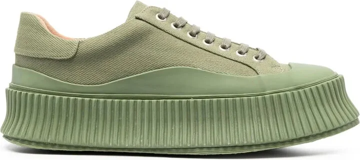 Round-Toe Chunky-Sole Sneakers