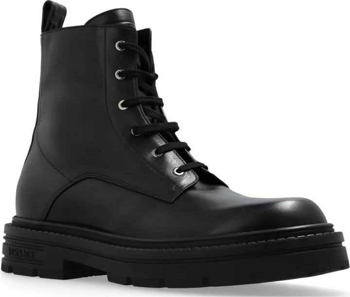 Round-toe Lace-up Ankle Boots - Image 2