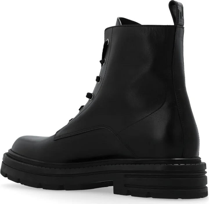 Round-toe Lace-up Ankle Boots - Image 3