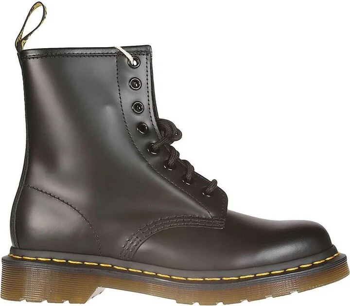 Round-toe Lace-up Ankle Boots
