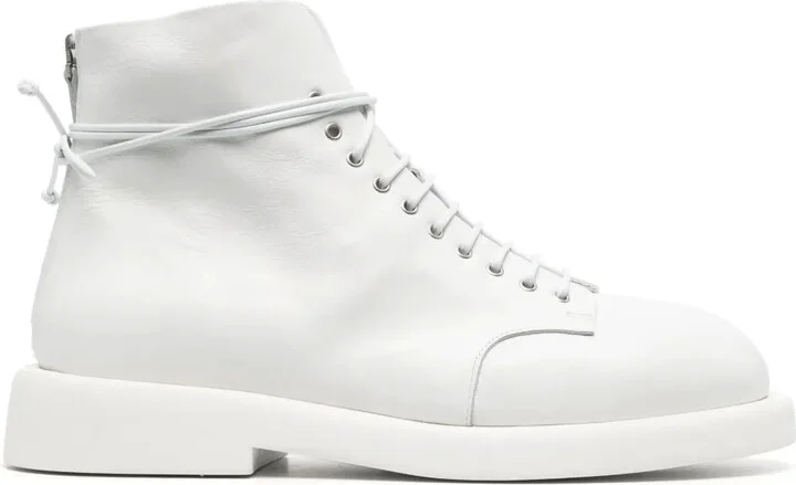 Round-Toe Lace-Up Boots