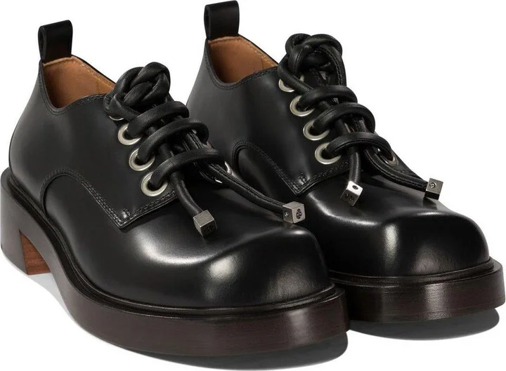 Round-toe Lace-up Derby Shoes - Image 2