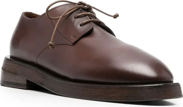 Round Toe Lace-Up Derby Shoes - Image 2